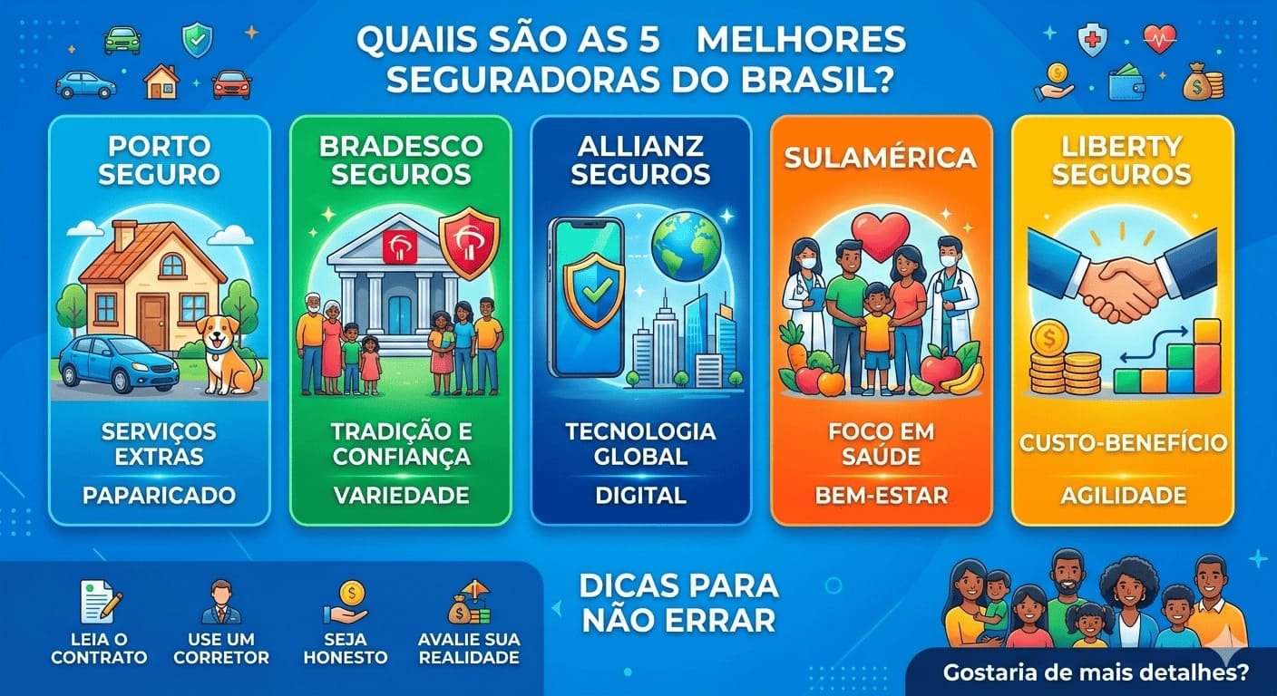 Quais são as 5 melhores seguradoras do Brasil?